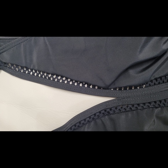 Plus size vintage solid black sexy style woman swim suit top quality please chec - Picture 7 of 8